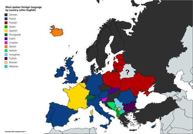Ευρώπη: Αυτή είναι η δεύτερη πιο ομιλούμενη γλώσσα (μετά τα αγγλικά) - Φωτογραφία 2