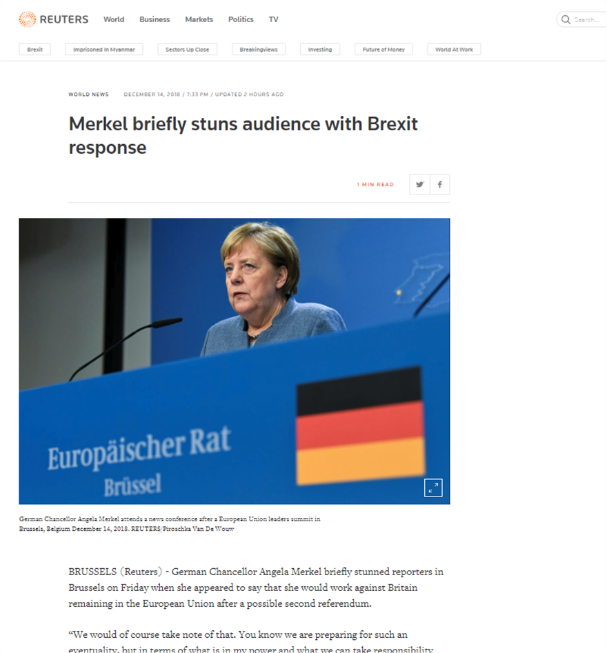 Η Μέρκελ αφήνει «άφωνους» τους δημοσιογράφους: Θα κάνω τα πάντα για το Brexit - Φωτογραφία 2