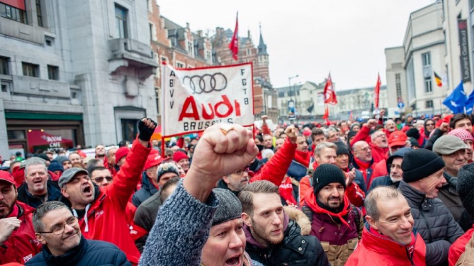 Βέλγιο: Μεγάλη απεργία εργατών εργοστασίων - Φωτογραφία 1