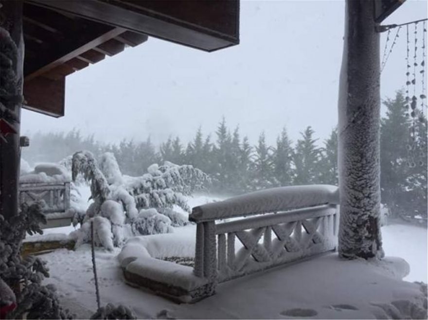 Ο χιονιάς «σαρώνει» την Αράχωβα - Κλειστό το Χιονοδρομικό Κέντρο Παρνασσού - Φωτογραφία 4