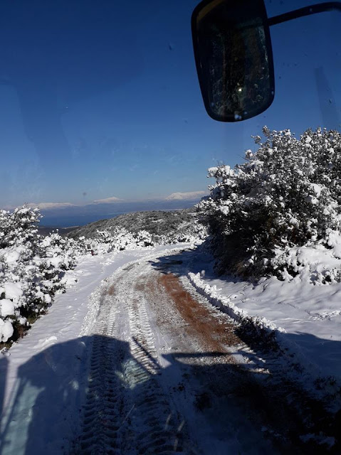 Σε κλοιό χιονιά το ΘΥΡΡΕΙΟ Βόνιτσας, κλειστός ο δρόμος προς το Περγαντί - Φωτογραφία 10