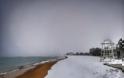 Σφοδρή χιονόπτωση στην Χαλκιδική - Το έστρωσε και στις παραλίες