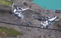 Συντρίμμια και κηλίδες πετρελαίου μαρτυρούν την πτώση του ΙΧ στη λίμνη Στράτου (φωτο) - Φωτογραφία 1