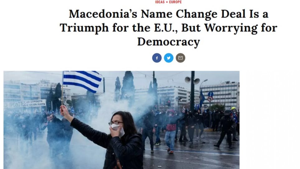 TIME: Θρίαμβος για την ΕΕ, ανησυχητική για τη Δημοκρατία η αλλαγή του ονόματος «Μακεδονία» - Φωτογραφία 1