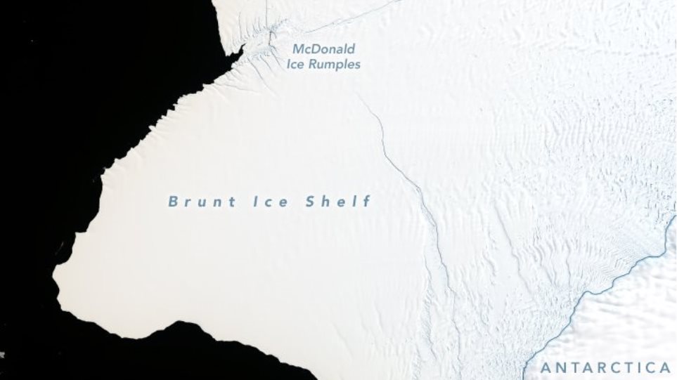 Ανταρκτική: Ετοιμάζεται να αποκολληθεί παγόβουνο 30 φορές μεγαλύτερο από το Μανχάταν - Φωτογραφία 1