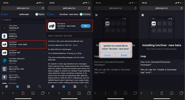 Πώς να κάνετε jailbreak στο iPhone σε iOS 12-12.1.2 με το Unc0ver και χωρίς υπολογιστή - Φωτογραφία 4