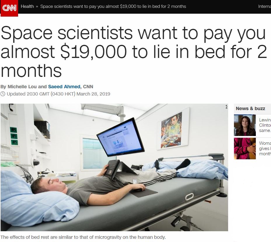 Ευκαιρία: Η NASA ζητά εθελοντές να μείνουν ξαπλωμένοι για 60 ημέρες – Τι θα κερδίσουν; - Φωτογραφία 2