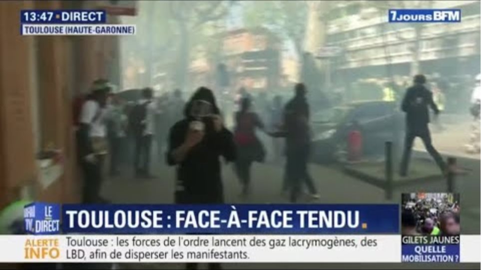 Συγκρούσεις των κίτρινων γιλέκων με την αστυνομία - 50 συλλήψεις σε Τουλούζη και Παρίσι - Φωτογραφία 3