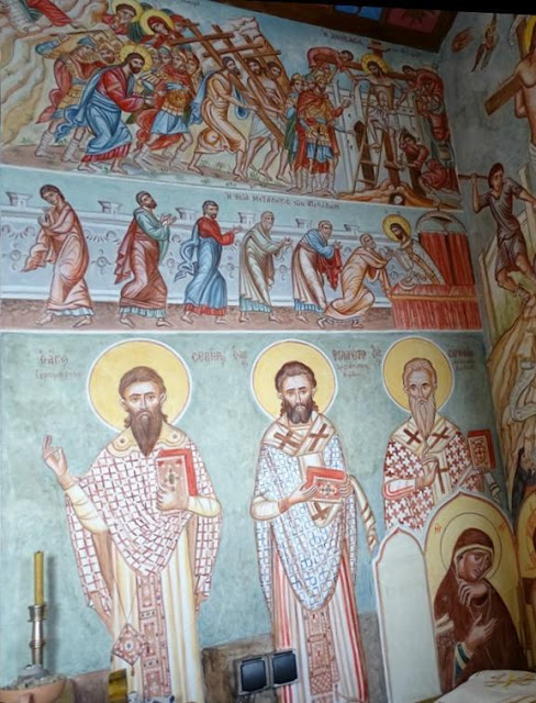 11953 - Τοιχογραφίες Εξωκκλησίου αφιερωμένου στον Άγιο Ευγνώμονα Ληστή που σταυρώθηκε μαζί με τον Χριστό στο Γολγοθά - Φωτογραφία 10