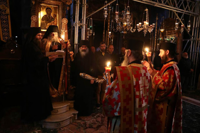 11988 - Φωτογραφίες από τον σημερινό εορτασμό της Παναγίας της Ελαιοβρύτισσας στο Βατοπαίδι - Φωτογραφία 38