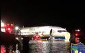 Boeing 737 με 136 επιβαίνοντες κατέληξε από τον διάδρομο προσγείωσης σε ποτάμι