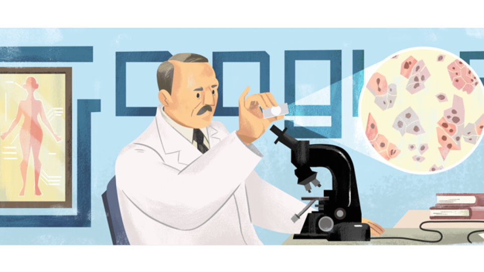 Google Doodle: Τιμά τον «πατέρα» του τεστ Παπ Γεώργιο Παπανικολάου - Φωτογραφία 1