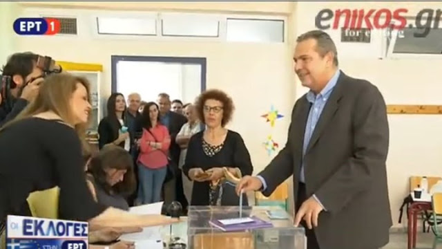 Ψήφισε στη Γλυφάδα ο Πάνος Καμμένος - Το μήνυμά του για τις εθνικές εκλογές - ΒΙΝΤΕΟ - Φωτογραφία 1