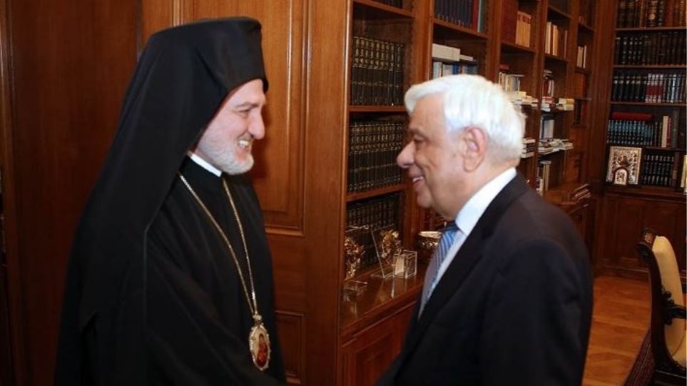Συνάντηση Προκόπη Παυλόπουλου με τον αρχιεπίσκοπο Αμερικής Ελπιδοφόρο - Φωτογραφία 1