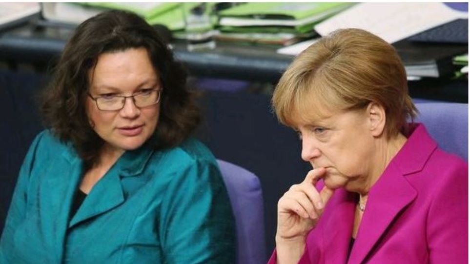 Γερμανία: Αναταράξεις στην κυβέρνηση Μέρκελ από την παραίτηση της ηγέτιδας του SPD - Φωτογραφία 1