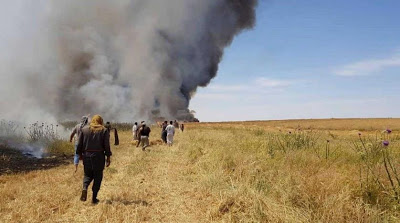 Επιχείρηση καμμένη γη στη Συρία : Oι τελευταίοι μαχητές του ISIS καίνε σοδειές και καταστρέφουν καλλιέργειες - Φωτογραφία 1