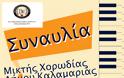 Την ΠΕΜΠΤΗ 20 Ιουνίου 2019, θα πραγματοποιηθεί Συναυλία της Μικτής Χορωδίας Δήμου Καλαμαριάς, στο Πολιτιστικό Κέντρο 