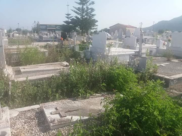 ΚΑΤΑΓΓΕΛΙΑ ΑΝΑΓΝΩΣΤΩΝ: Πνιγμένο στα ξερόχορτα το κοιμητήριο της Βόνιτσας -ΦΩΤΟ - Φωτογραφία 2