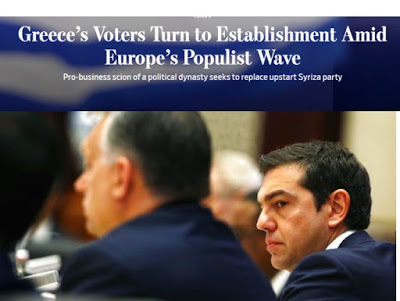 WSJ: Οι Έλληνες ψηφοφόροι απομακρύνονται από τον λαϊκισμό - Φωτογραφία 1