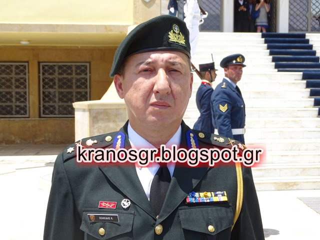 Ο Ταξίαρχος Κώστας Σολκίδης επικεφαλής του Στρατιωτικού Επιτελείου του ΥΦΕΘΑ Αλκ. Στεφανή - Φωτογραφία 1