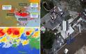 Βίντεο: Η φονική θεομηνία «εξαφάνισε» από το δορυφόρο τα δύο πόδια της Χαλκιδικής - Φωτογραφία 1