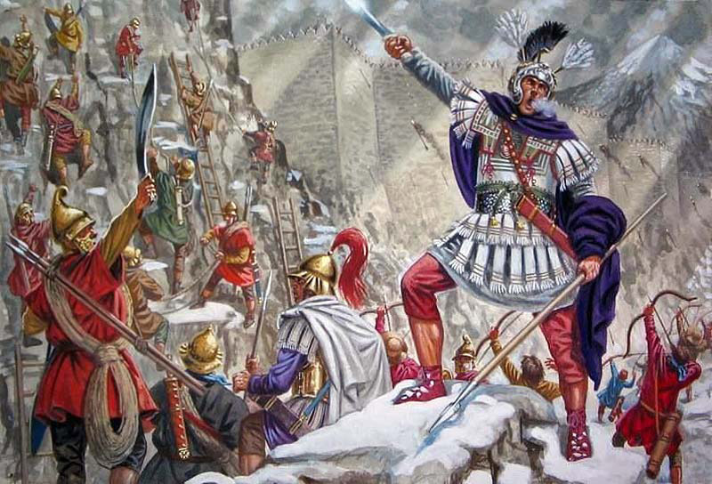 Ένα ακόμα παράδειγμα μεγαλοφυίας του Αλέξανδρου και γενναιότητας του στρατού του... Η πολιορκία και η κατάληψη του βράχου της Σογδιανής - Φωτογραφία 3