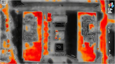 Καύσωνας: Πυρακτωμένοι γίγαντες -Θερμική απεικόνιση αποτυπώνει τη θερμοκρασία σε κτίρια της Αθήνας (video) - Φωτογραφία 1