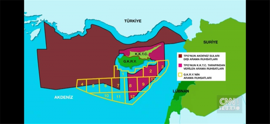 Ο Τσαβούσογλου πρόβαλε χάρτη με την υφαλοκρηπίδα της Τουρκίας να φτάνει μέχρι την Κρήτη! - Φωτογραφία 4