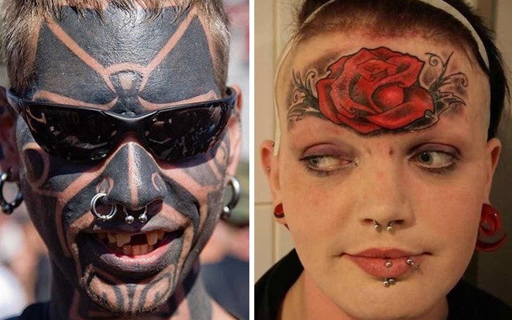 Ακραία τατουάζ στο πρόσωπο - Φωτογραφία 13
