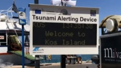«Εμφύλιος» στην Κω για τις οθόνες που προειδοποιούν για τσουνάμι - Φωτογραφία 1