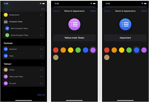 Αλλάξτε τα χρώματα της λίστας και τα εικονίδια στην εφαρμογή Υπενθυμίσεις του iOS 13 - Φωτογραφία 5