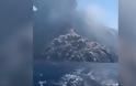 Συγκλονιστικό βίντεο από την έκρηξη του Στρόμπολι: Σκάφος προσπαθεί να ξεφύγει από την τέφρα - Φωτογραφία 2