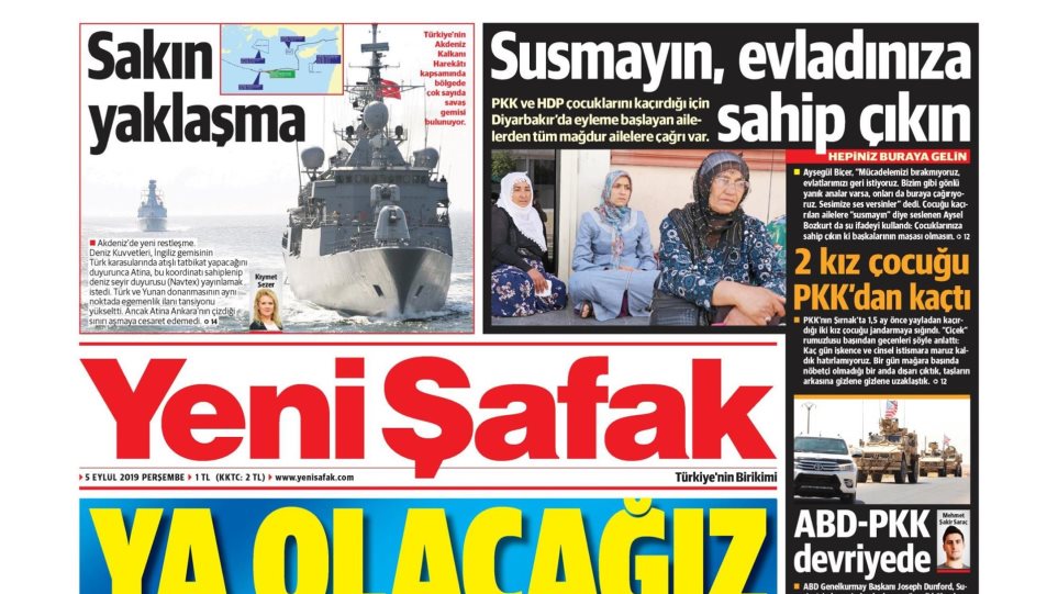 Προκλητική η Yeni Safak: «Το ελληνικό πολεμικό ναυτικό δεν έβγαλε άχνα» - Φωτογραφία 1
