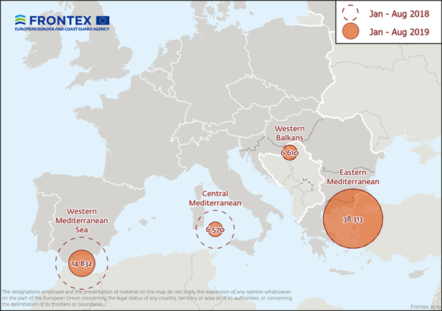 Frontex: To 75% των μεταναστών που έφτασαν στην Ευρώπη τον Αύγουστο πέρασαν από την Ελλάδα.. - Φωτογραφία 1