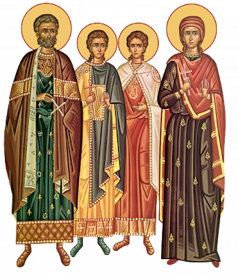 σήμερα 20 Σεπτεμβρίου, η Αγία Εκκλησία μας τιμά την μνήμη του Αγίου Ευσταθίου,Θεοπίστης της σύζυγου του, και, Αγαπίου και Θεόπιστου των τέκνων τους - Φωτογραφία 1