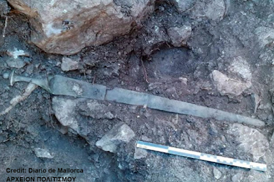 Αρχαίο μυκηναϊκό ξίφος βρέθηκε στην Μαγιόρκα - Ανήκει στον «Ταλαϊτικό πολιτισμό» (των Ταλαίων Κρητών;) - Φωτογραφία 1