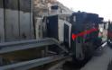 Μέγαρα: Ανετράπη φορτηγό στην Αθηνών - Κορίνθου - Φωτογραφία 1
