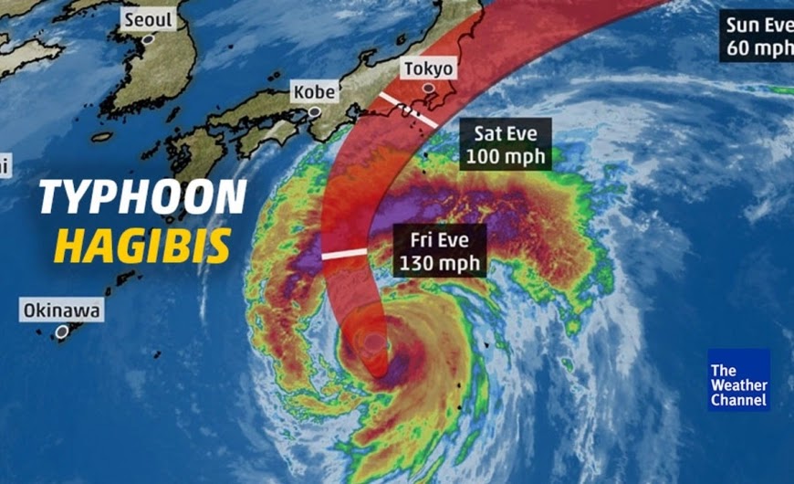 Ιαπωνία: Συναγερμός για τον τυφώνα Χαγκίμπις - Φωτογραφία 2