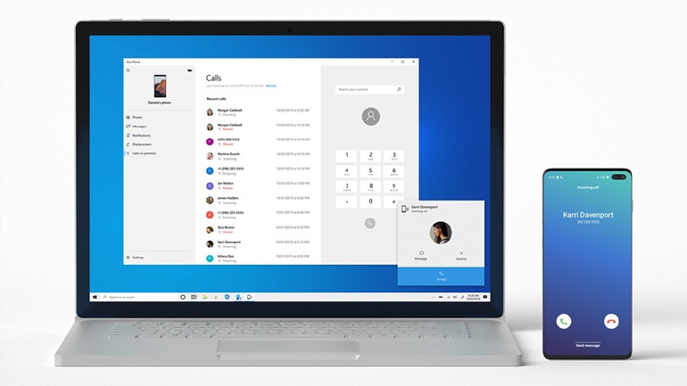 Windows 10:  τηλεφωνικές κλήσεις μέσω του PC για χρήστες Android - Φωτογραφία 1
