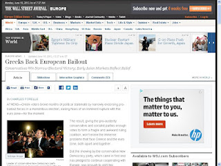 Wall Street Journal: ”Οι Ελληνες στήριξαν το Μνημόνιο” - Φωτογραφία 1