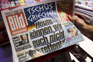 Αισχρά πρωτοσέλιδα των Γερμανικών εφημερίδων κατά της Ελλάδας. - Φωτογραφία 1
