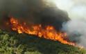 Σε εξέλιξη η πυρκαγιά στο Αγνάντι Μεσσηνίας