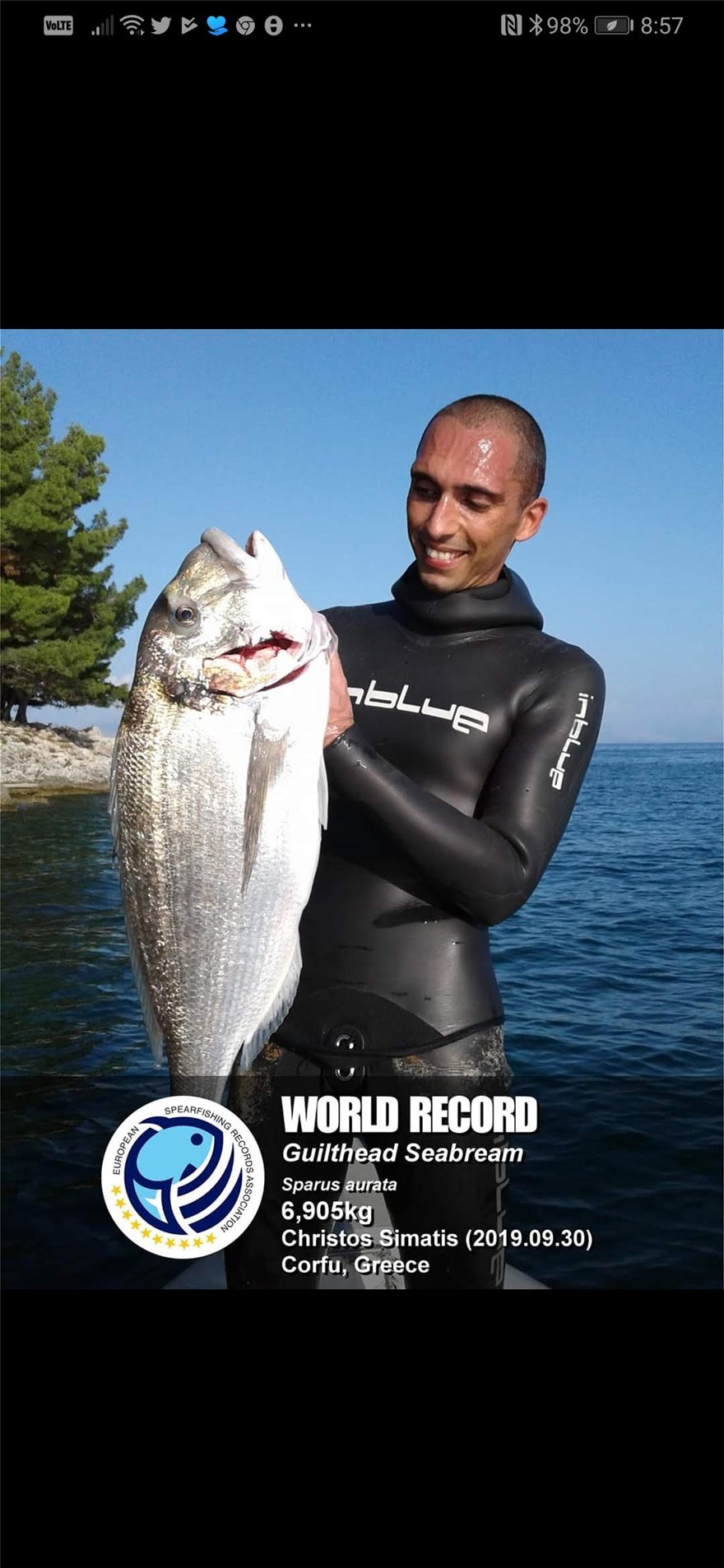 Έλληνας ψαροντουφεκάς: Πώς κατέρριψα το παγκόσμιο ρεκόρ τσιπούρας - Φωτογραφία 5