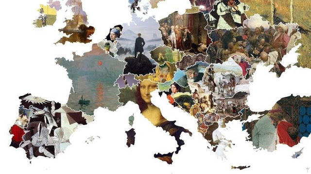 Ο χάρτης της Ευρώπης μέσα από τα πιο εμβληματικά έργα τέχνης κάθε χώρας - Φωτογραφία 1