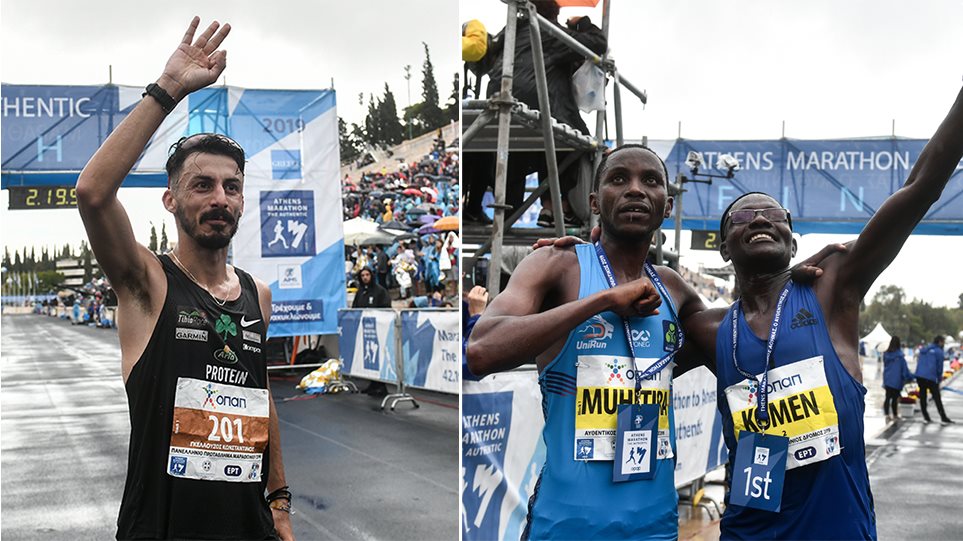 37ος Μαραθώνιος: Δυο Κενυάτες και ένας Έλληνας στο βάθρο των νικητών - Φωτογραφία 1