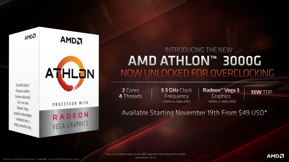 Η AMD λανσάρει και τον entry level Athlon 3000G - Φωτογραφία 1