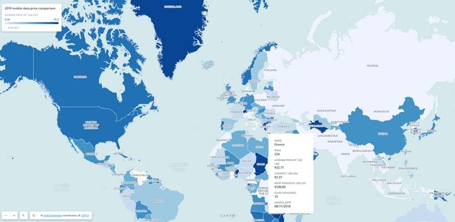 Οι χρεώσεις ίντερνετ για κινητά στον κόσμο - Ακριβή η Ελλάδα - Φωτογραφία 3