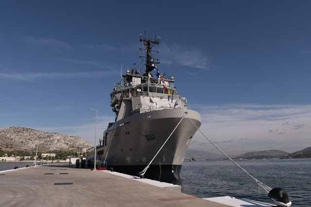 Παρουσία ΥΕΘΑ Νικόλαου Παναγιωτόπουλου στην τελετή ονοματοδοσίας - εντάξεως του πλοίου Γενικής Υποστήριξης «ΑΤΛΑΣ-1» στο Πολεμικό Ναυτικό - Φωτογραφία 9