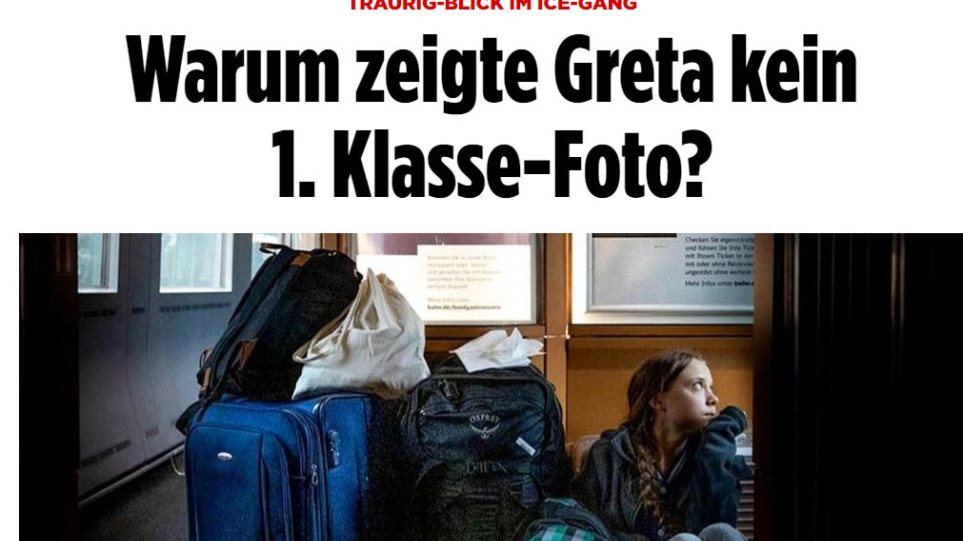 Γερμανικά ΜΜΕ κατά Τούνμπεργκ: Γιατί δεν ανέβασε φωτο από την πρώτη θέση; - Φωτογραφία 1