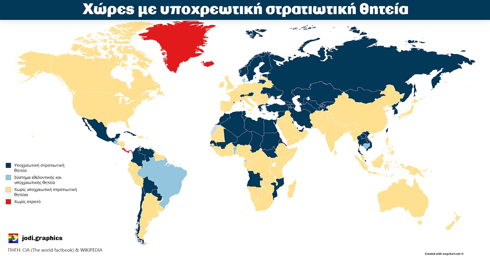 Ποιες χώρες του κόσμου έχουν υποχρεωτική στρατιωτική θητεία; - Φωτογραφία 1
